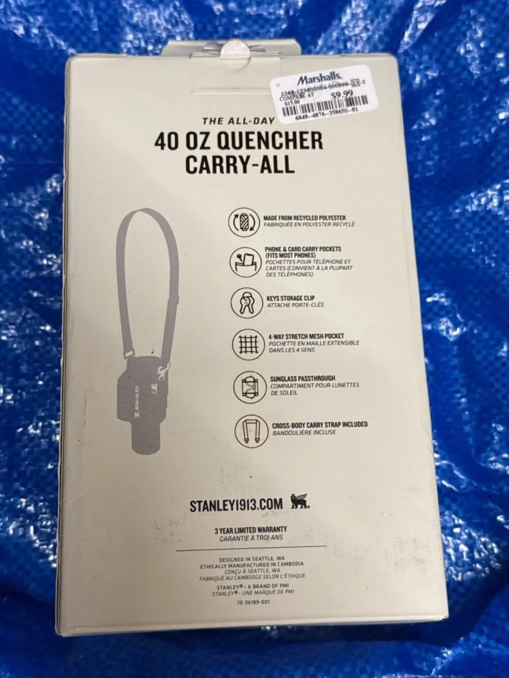 Stanley 40 oz Quencher Cross Body Carry All with Carry Strap Pink New In Box - Picture 2 of 5